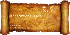 Keresztesi Imre névjegykártya