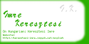imre keresztesi business card